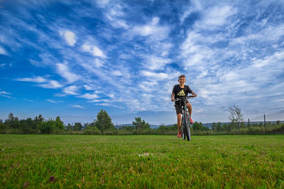 bike, boy, child, fun, cycling, sport, wheel, wheels, ride HD wallpaper