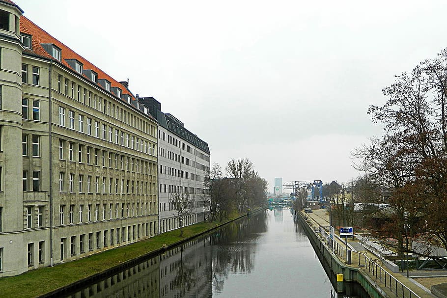 Channel, Water, Architecture, bowever, berlin trent, building exterior HD wallpaper