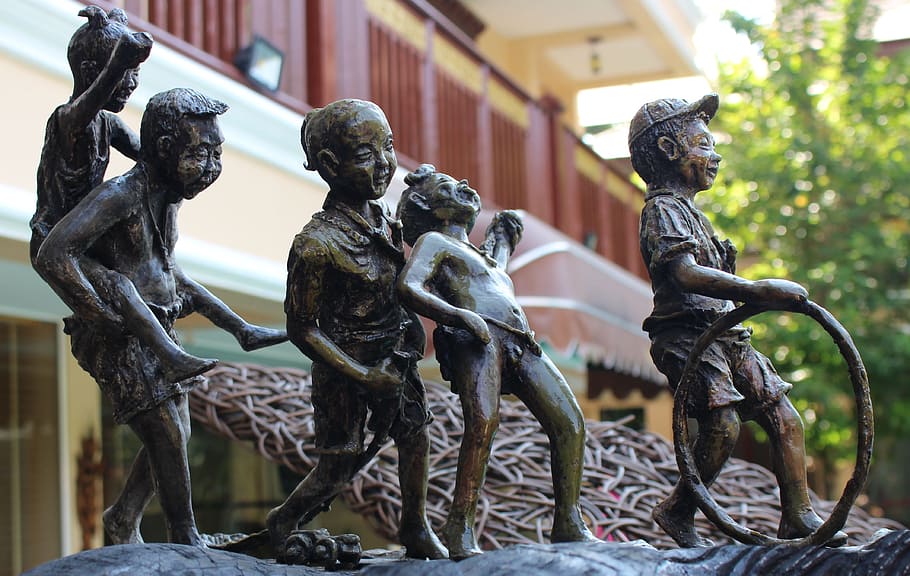 Bronze, Figures, Statues, bronze figures, decoration, metal HD wallpaper