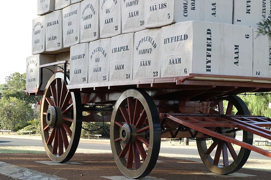 Wagon, Wool, Cart, Replica, transportation, horse Cart, old HD wallpaper