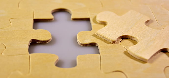 brown piece of puzzle, last part, joining together, insert HD wallpaper