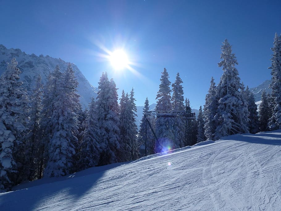 Snow, Setting Sun, Afternoon, afternoon sun, cold temperature HD wallpaper