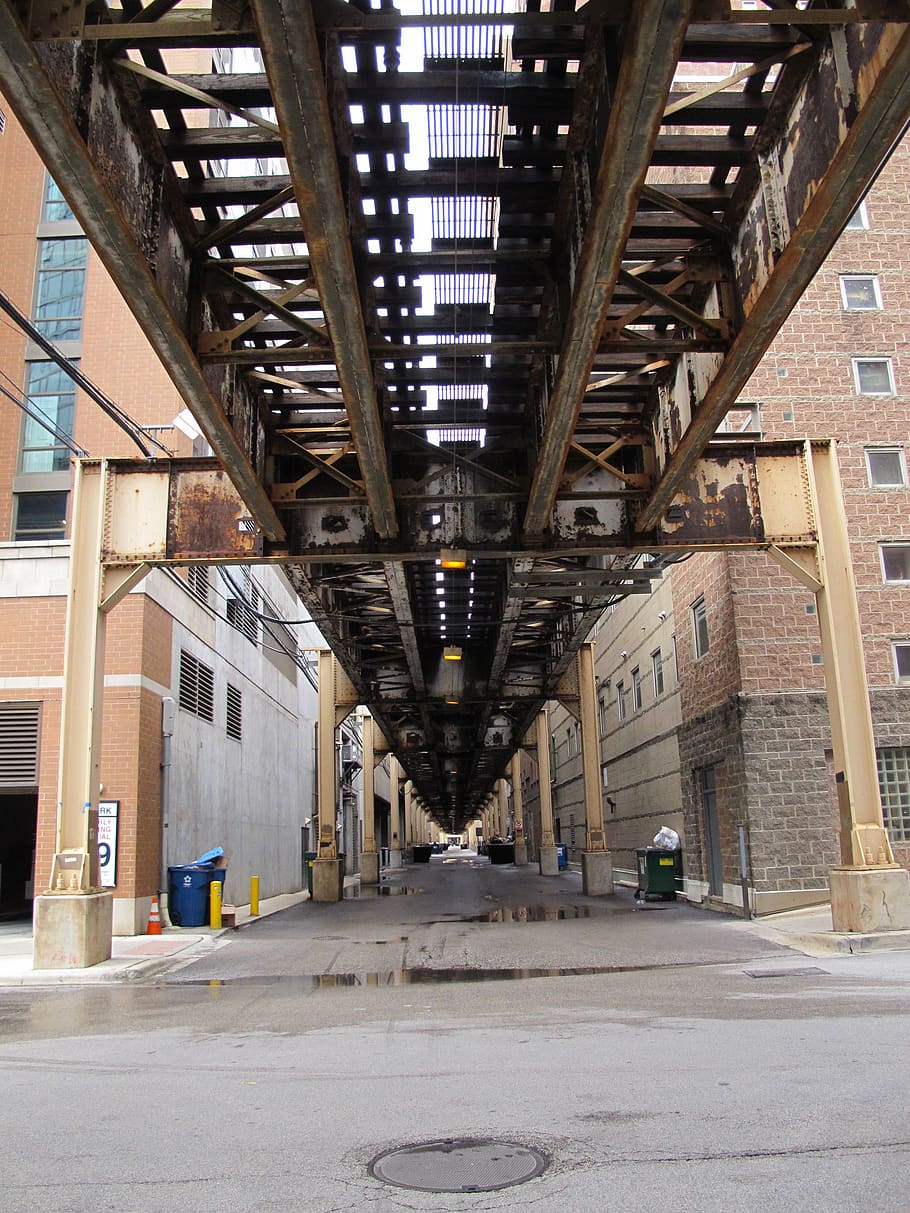 chicago, bridge, road, architecture, built structure, the way forward HD wallpaper