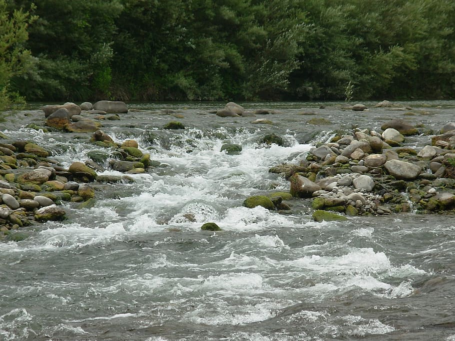 River, Water, Stones, Flow, nature, stream, flowing Water, outdoors HD wallpaper