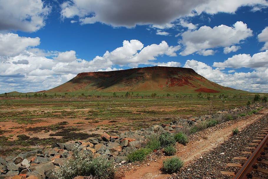 karratha, australia, mountain, cloud - sky, environment, landscape HD wallpaper