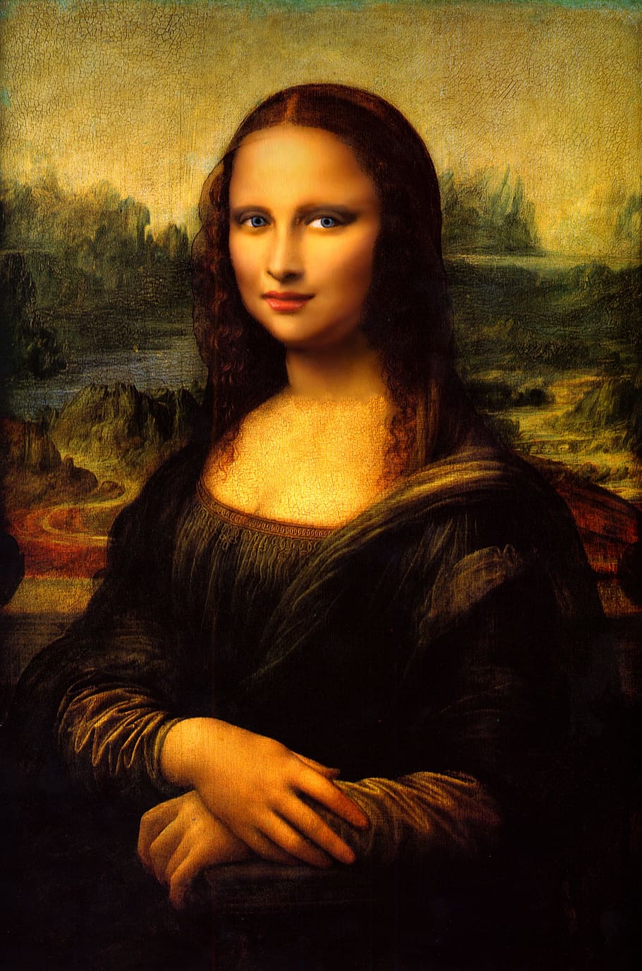 mona lisa, makeup, leonardo da vinci, young adult, beautiful woman HD wallpaper