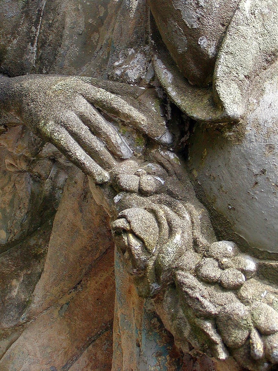 Detail, Hands, Stone, Statue, Solitude, animal body part, marble HD wallpaper