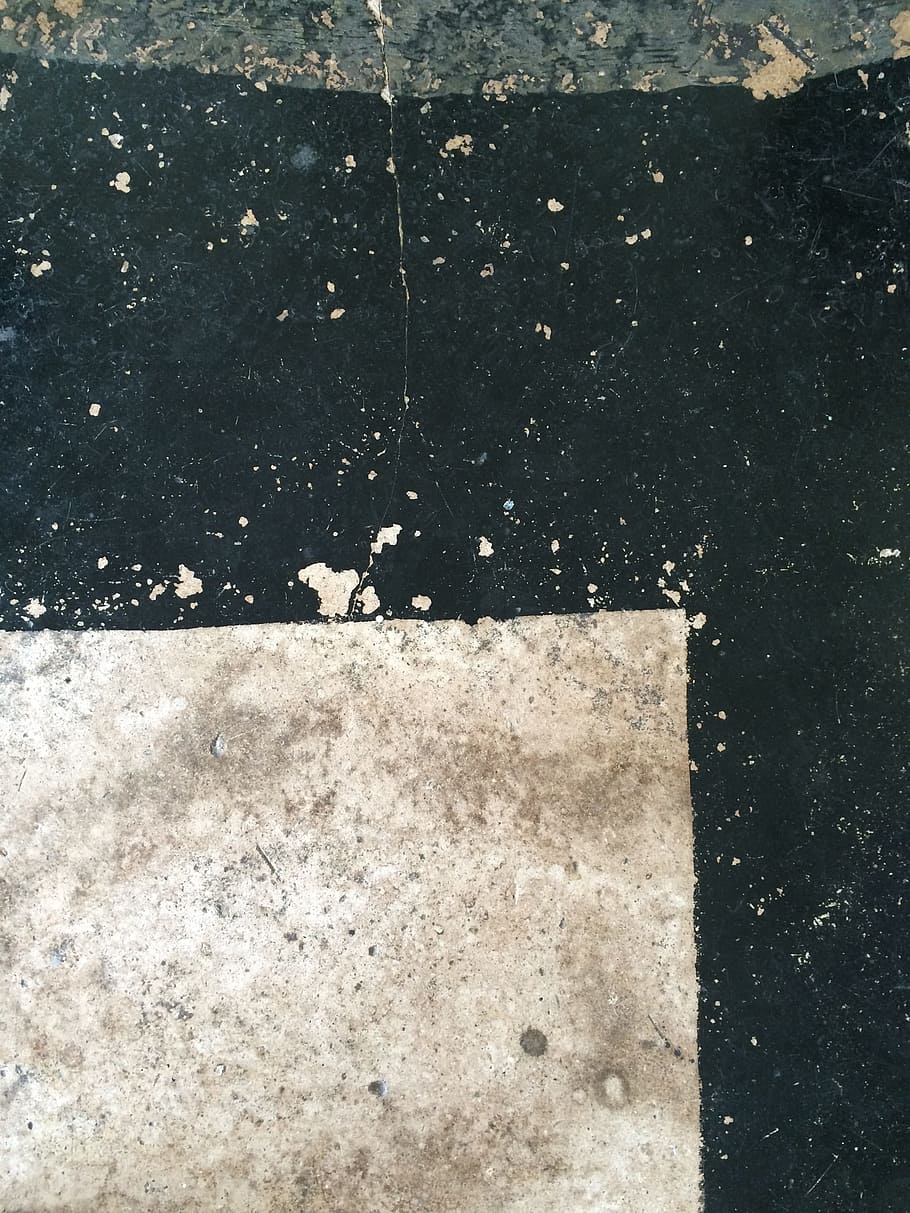 Old, Paint, Floor, Black, White, flaking, no people, textured HD wallpaper