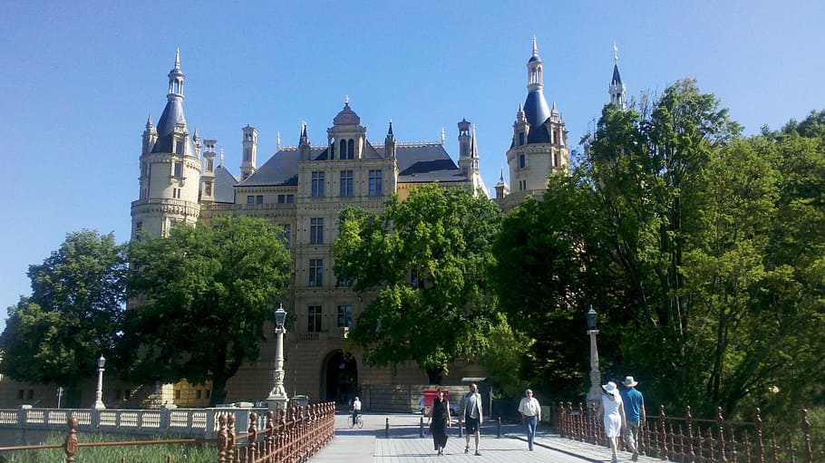 schwerin, castle, germany, architecture, building exterior HD wallpaper