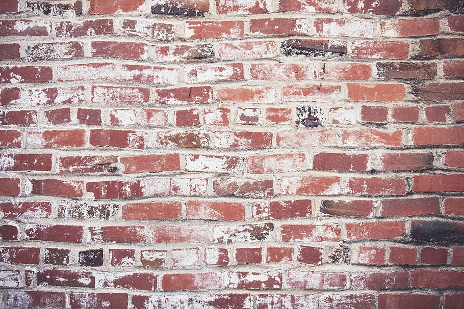 brown bricked wall, closeup photo of concrete brick wall, red HD wallpaper