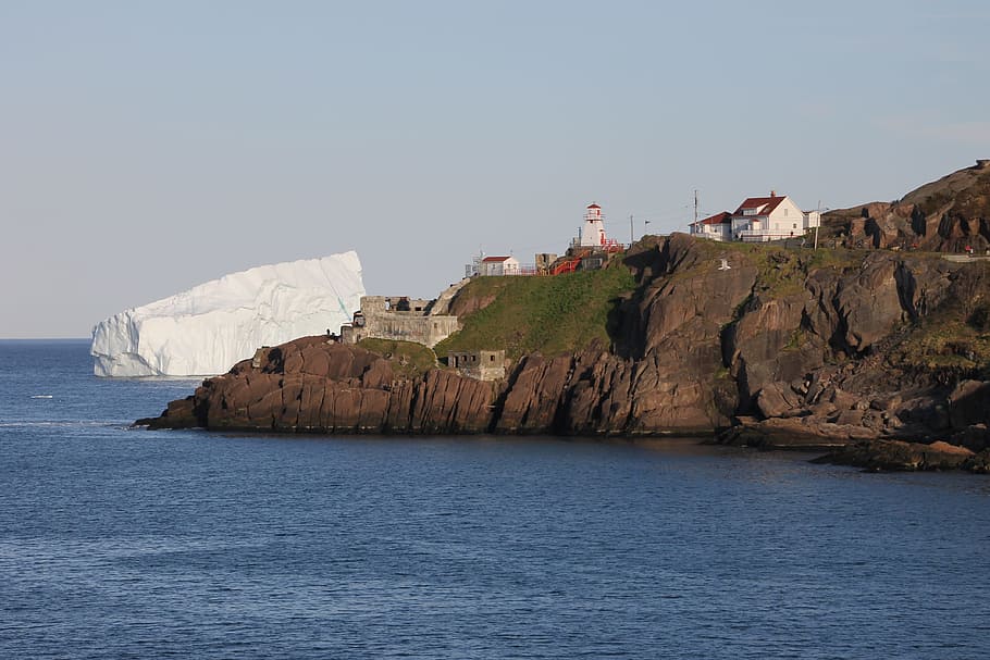 Iceberg, Lighthouse, St John'S, sea, no people, water, outdoors HD wallpaper