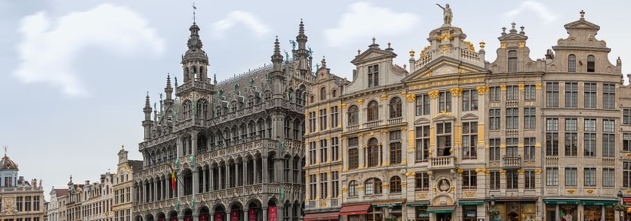 brussels, grote markt, brussels belgium, brussels skyline, historical center, HD wallpaper