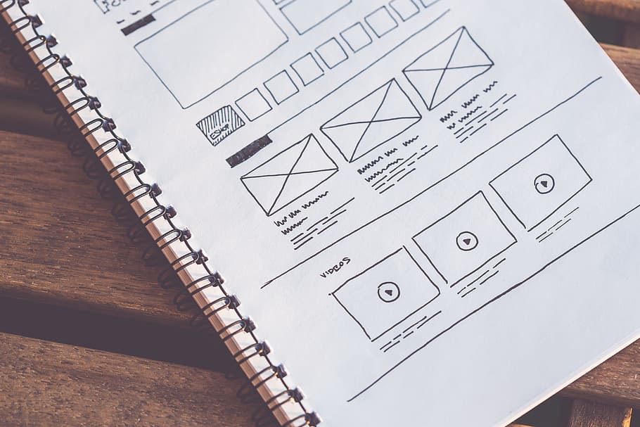 Web Design Wireframes on Paper, sketch, uX, art and Design, document, HD wallpaper