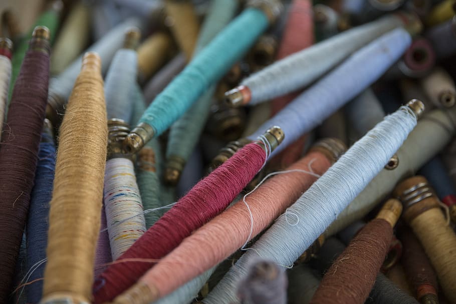 assorted-color threads spool lot, assorted-color thread spool lot HD wallpaper