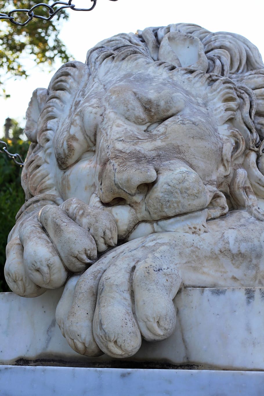 Sleeping, Marble, Statue, leo, vorontsov palace, crimea, sculpture HD wallpaper