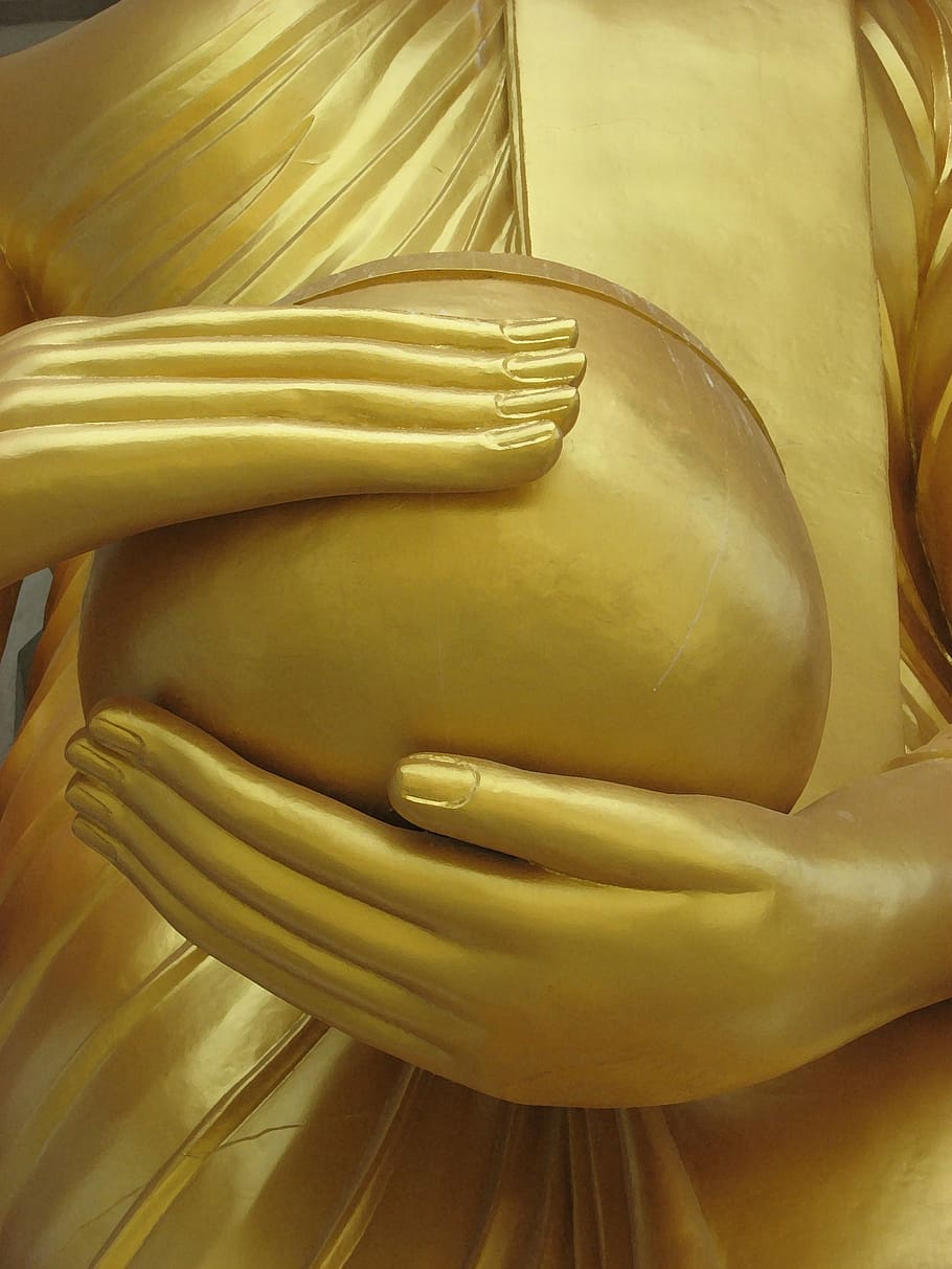 bat, alms, monks, buddhism, buddha, statue, spirituality, close-up HD wallpaper