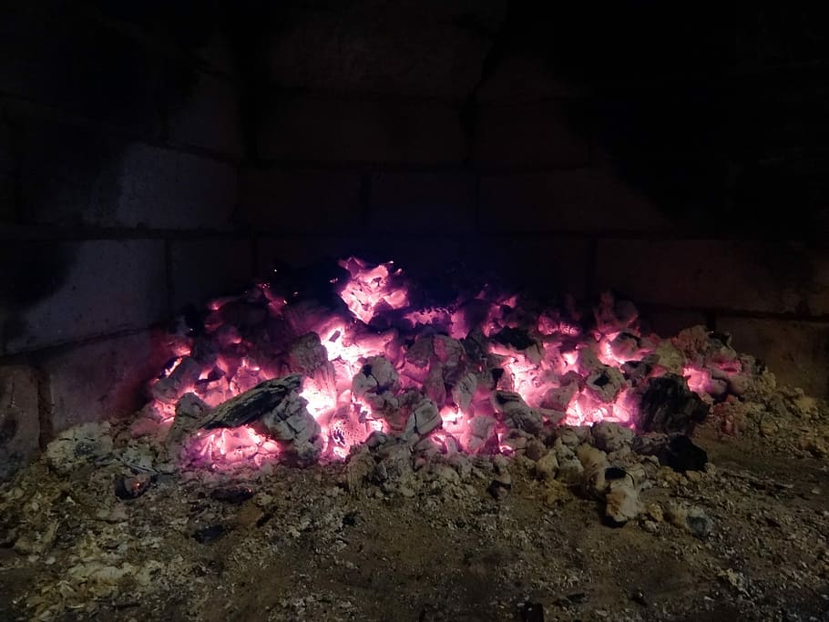 Fire, Fireplace, night, no people, flame, indoors, illuminated HD wallpaper
