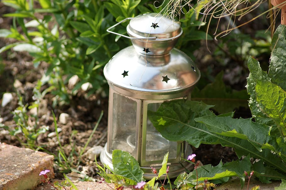 Garden, Lamp, Candle, Lantern, Nature, outdoor, light, summer HD wallpaper