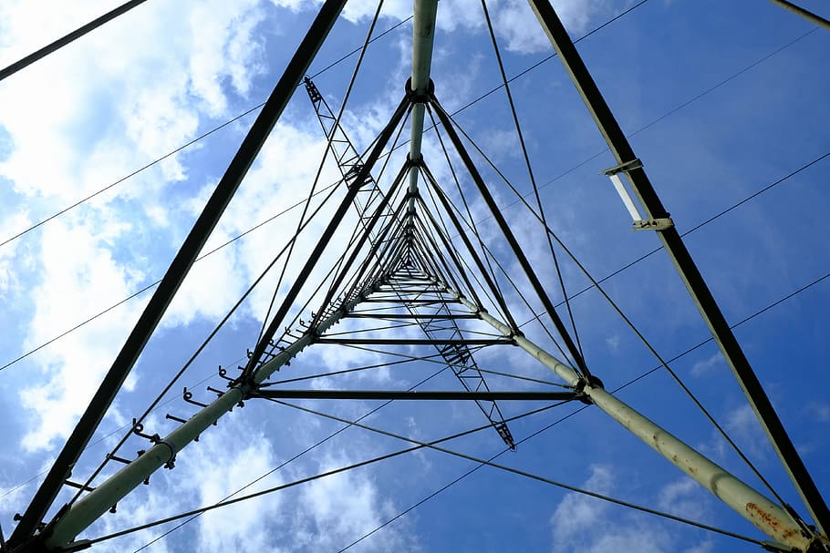 Pylon, Current, Electricity, strommast, power line, energy HD wallpaper