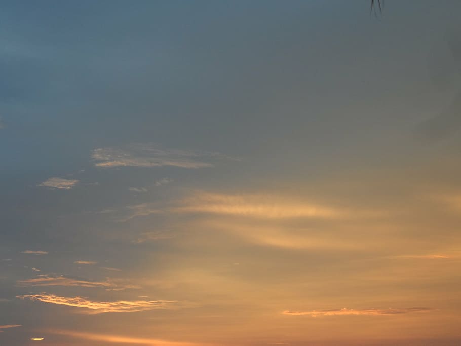 sky, sunset, sunset sky, cloudscape, heaven, background, twilight HD wallpaper