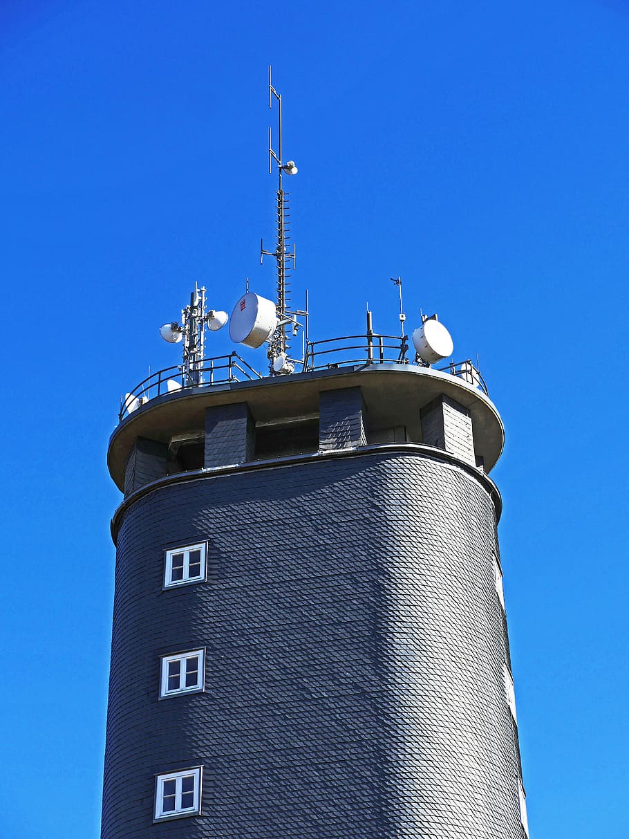 telecommunication tower, high done, sauerland, slate, slate cladding HD wallpaper