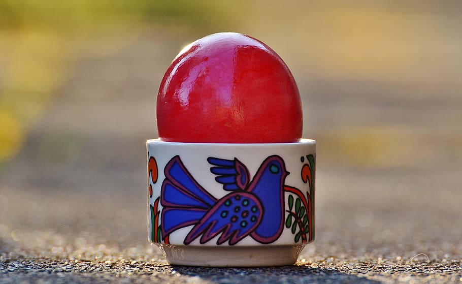 Easter Eggs, Colorful, happy easter, colored, blue, close-up HD wallpaper