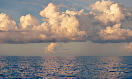 Sea View on a Cloudy Day, landscapes, nature, blue, cloud - Sky HD wallpaper