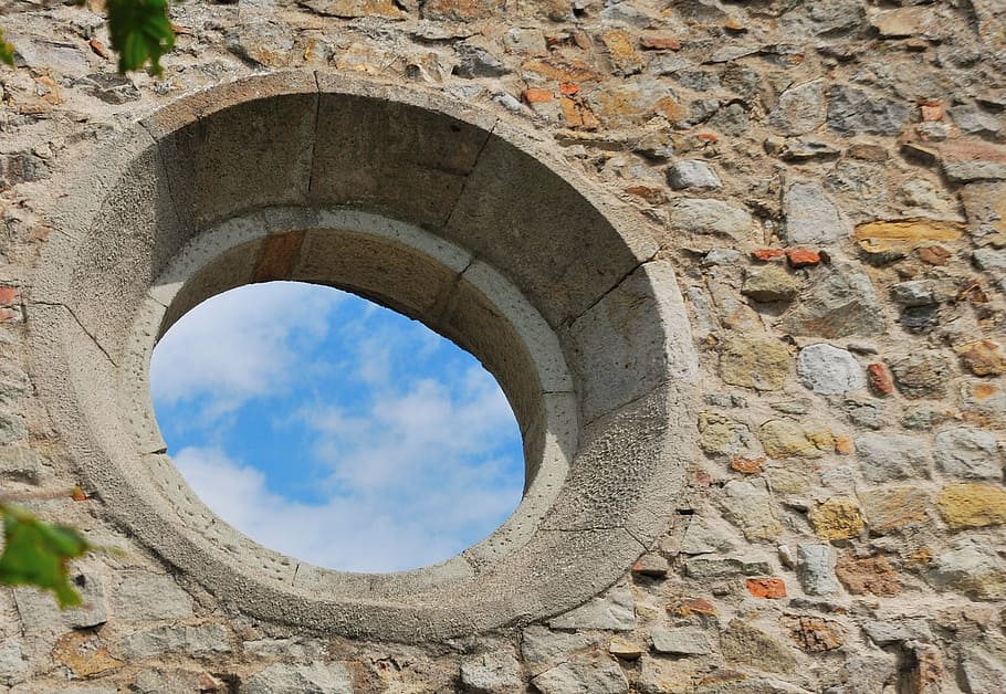 window, wall, sky, architecture, history, stone Material, old HD wallpaper