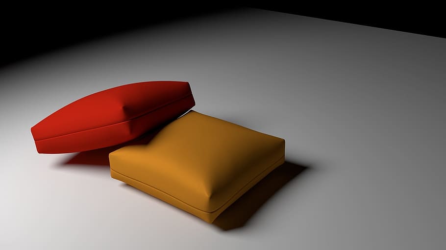 Pillows, House, Sleep, Rest, Home, Home Decor, rendering, studio shot HD wallpaper