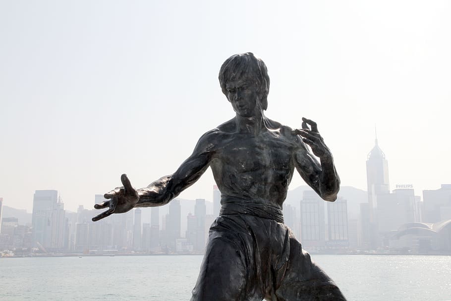 Statue of Bruce Lee, Hong Kong, monument, asia, china, landmark