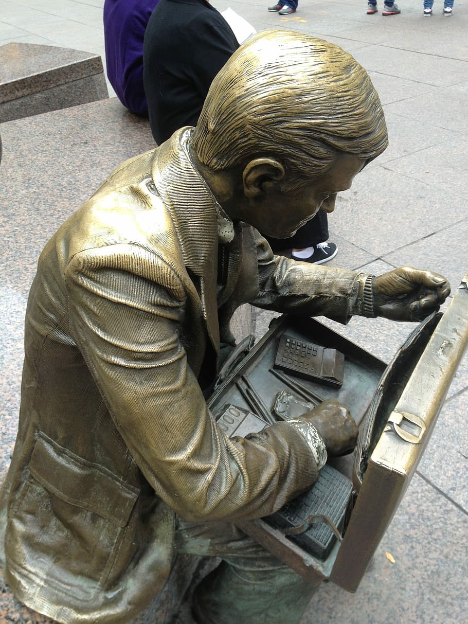 Statue, Man, September 11, Bronze, memorial, new york city HD wallpaper