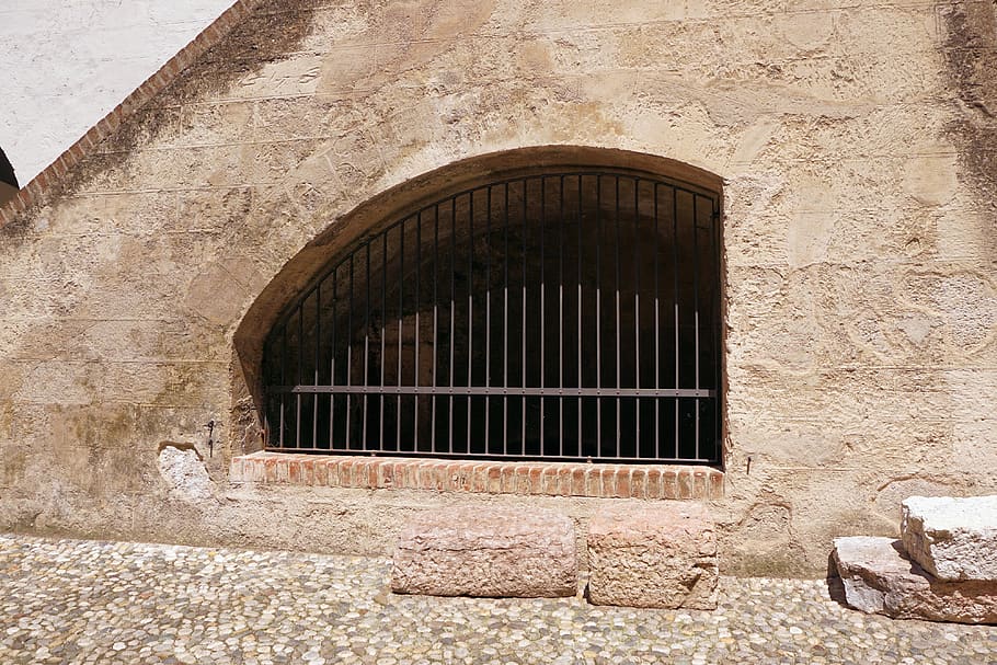 window, grid, wall, window grilles, old, castle, building, architecture HD wallpaper
