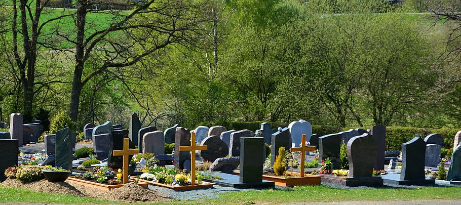 photography of grave during daytime, cemetery, graves, cemetery culture