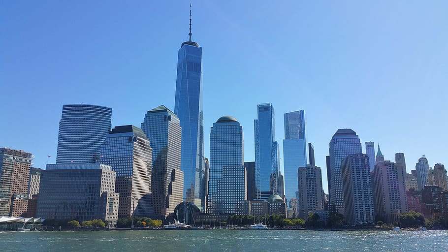 nyc, skyline, manhattan, skyscraper, office building exterior HD wallpaper