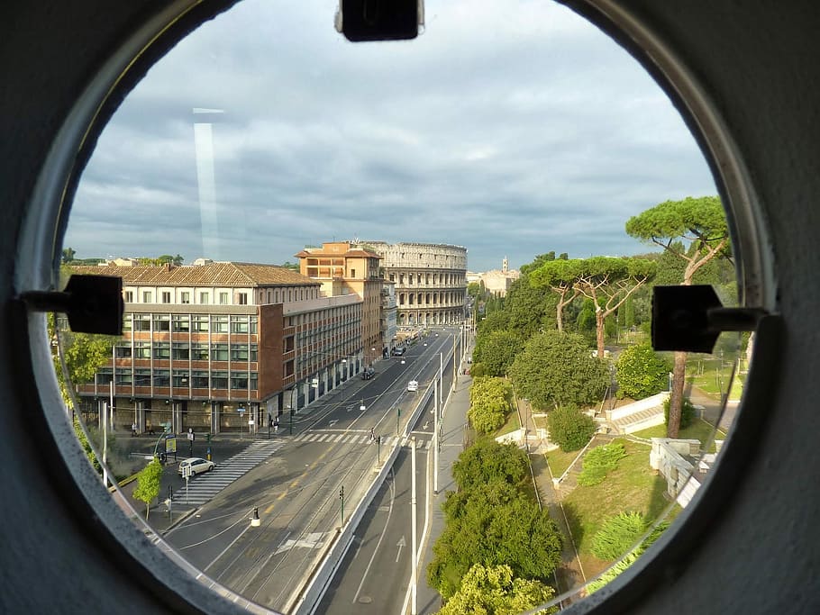 Hublot, Coliseum, Rome, Monument, window, architecture, city