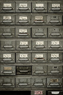 cabinets, drawers, mailbox, rusty, safety, in a row, security HD wallpaper