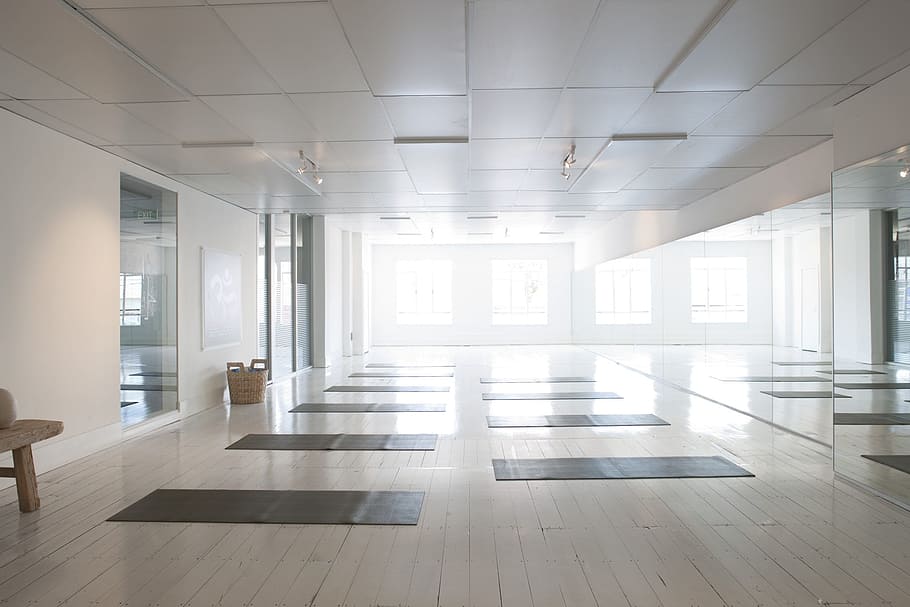 HD wallpaper: empty room with brown basket, yoga, studio shot, health,  interior | Wallpaper Flare