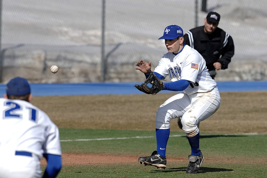 baseball, second base, play, infield, runner, umpire, sport HD wallpaper