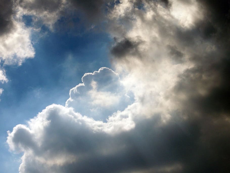 Clouds, Sky, Blue, Weather, Climate, rain, cumulus, atmosphere HD wallpaper
