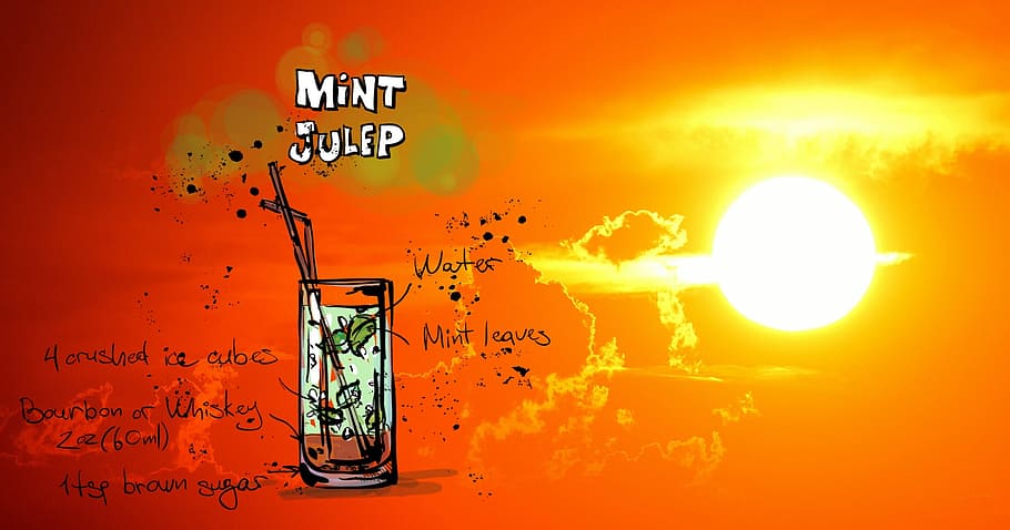 mini julep, cocktail, drink, sunset, alcohol, recipe, party HD wallpaper