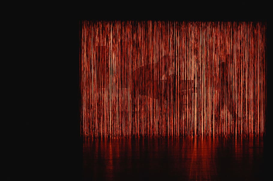 grand piano at the back of red LED light, untitled, Concerto HD wallpaper