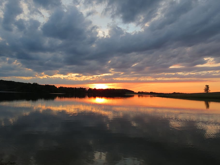 sunset, dusk, sky, landscape, nature, summer, sunlight, cloud HD wallpaper