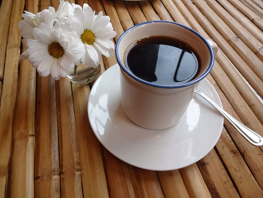 coffee, drink, drink coffee, table, freshness, refreshment HD wallpaper