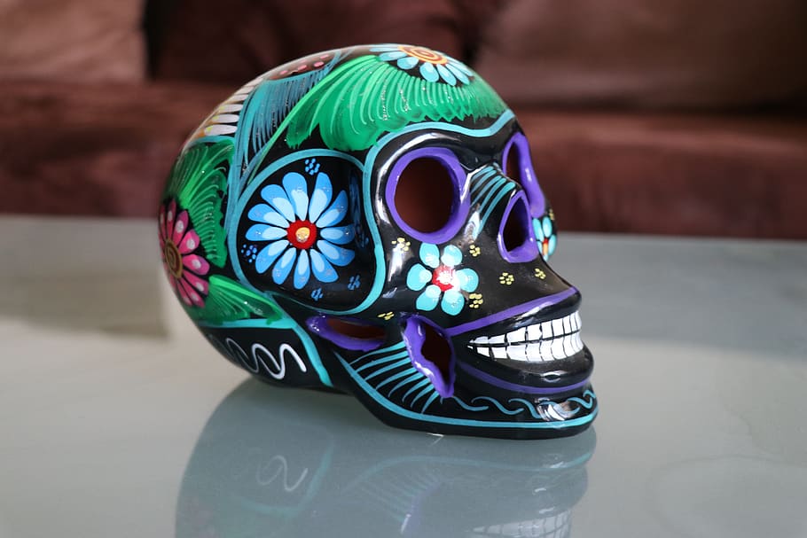 skulls, muertos, mexico, representation, art and craft, close-up HD wallpaper