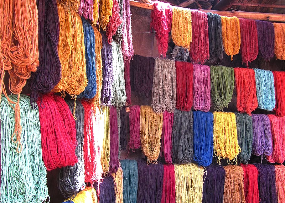 Wool, Colors, Textures, Textile, Peru, multi colored, variation HD wallpaper