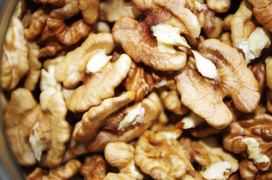 walnuts, peeled, baking, food and drink, still life, freshness HD wallpaper