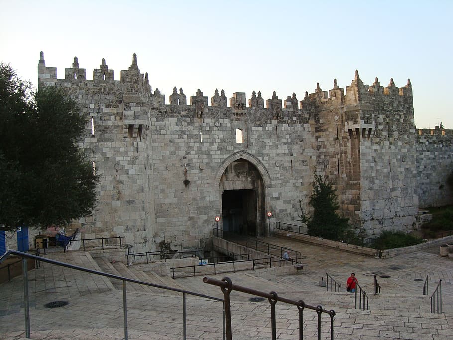 damascus gate, jerusalem, architecture, built structure, the past