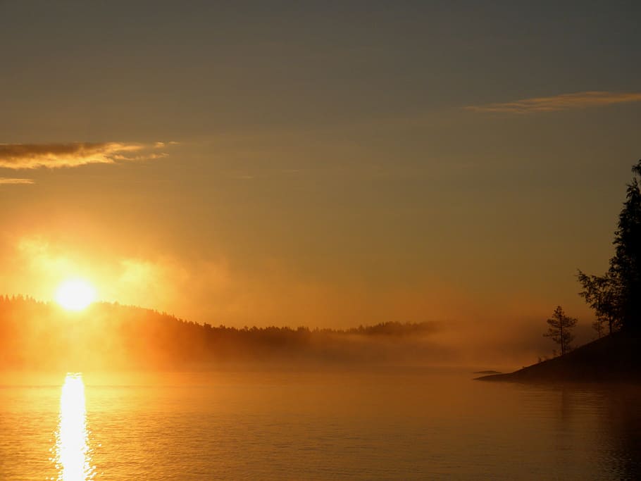 Finnish, Saimaa, Savonlinna, Sky, Lake, nature, water, lake in finland HD wallpaper