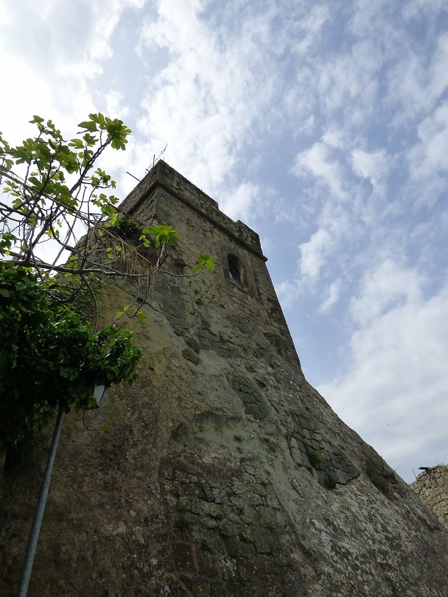 ischia, forio, 2016, watchtower, low angle view, sky, built structure HD wallpaper