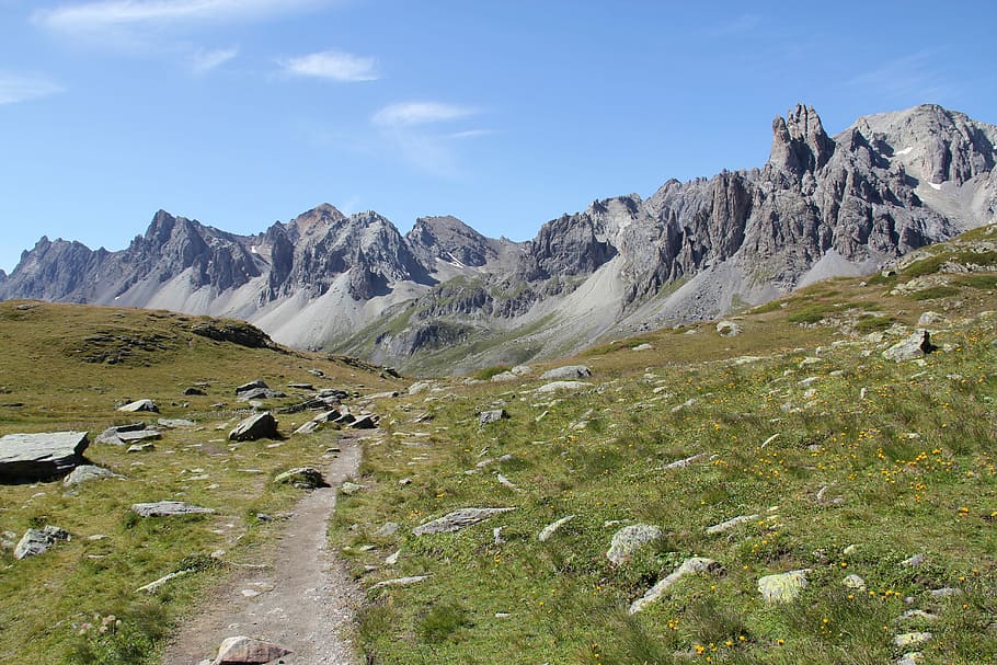 Landscape, Nature, Hiking, mountain, trekking, summer, alps HD wallpaper